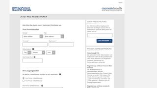 
                            2. Leopold Kostal GmbH & Co. KG | Registrierung