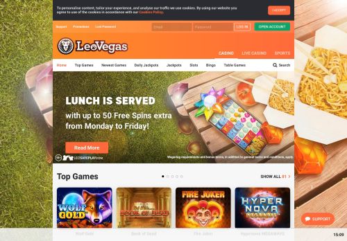 
                            4. LeoVegas: Online Casino | $1000 Welcome Bonus + 222 FS