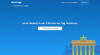 
                            6. Lerne Deutsch in nur 5 Minuten am Tag. Kostenlos. - Duolingo