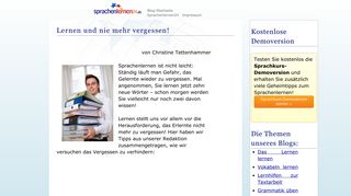 
                            1. Lernen und nie mehr vergessen! - Sprachenlernen24