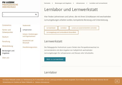 
                            13. Lernlabor und Lernwerkstatt - Lehrpersonen - Beratungen und ...