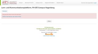 
                            5. Lernplattform - E-Learning FH OOE - Campus Hagenberg