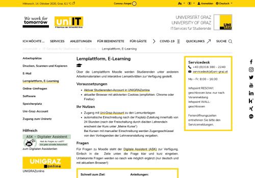 
                            9. Lernplattform, E-Learning - IT-Services für Studierende - it uni-graz
