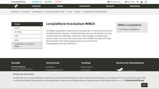 
                            8. Lernplattform Fernstudium WINGS - Hochschule Wismar