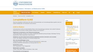 
                            4. Lernplattform ILIAS: Kommunikations ... - KIM Uni Hohenheim