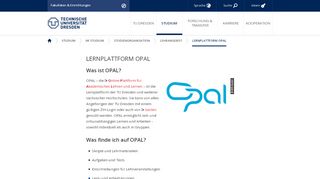 
                            2. Lernplattform OPAL — Studium — TU Dresden