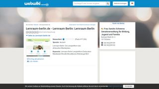 
                            3. Lernraum-Berlin.de - Erfahrungen und Bewertungen - Webwiki