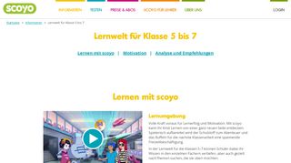 
                            5. Lernwelt für Klasse 5 bis 7 - Scoyo