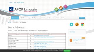 
                            8. Les adhérents - AFQP Limousin