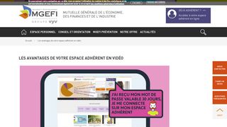 
                            5. Les avantages de votre espace adhérent en vidéo | MGEFI adhérent