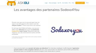 
                            11. Les avantages des partenaires Sodexo4You - askOLI