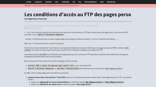 
                            12. Les conditions d'accès au FTP des pages perso - Les Pages Perso ...