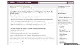 
                            8. Les différents outils de prise en main intégrés à Max Remote ...