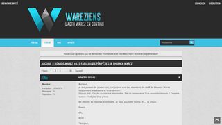 
                            3. Les fabuleuses péripéties de Phoenix-Warez / Boards warez ...