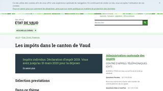 
                            13. Les impôts dans le canton de Vaud | État de Vaud