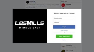 
                            13. Les Mills - Login to the Instructor portal to register for... | Facebook