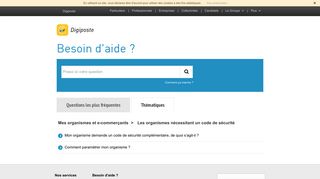 
                            7. Les organismes nécessitant un code de sécurité - Digiposte, le coffre ...