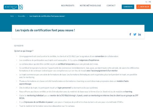 
                            6. Les trajets de certification font peau neuve - Selor