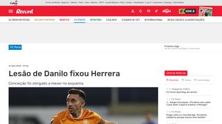 
                            13. Lesão de Danilo fixou Herrera - FC Porto - Jornal Record