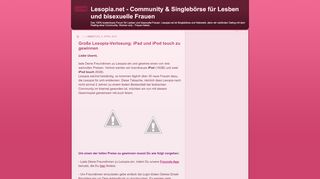 
                            4. Lesopia.net - Community & Singlebörse für Lesben und bisexuelle ...