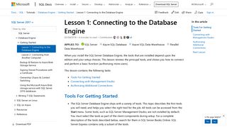 
                            7. Lesson 1: Connecting to the Database Engine - SQL Server ...