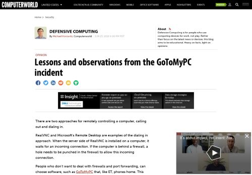 
                            8. Lessons and observations from the GoToMyPC incident ...