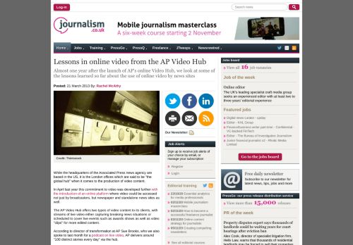 
                            8. Lessons in online video from the AP Video Hub | Media news