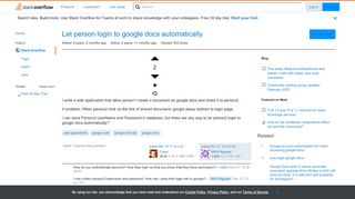 
                            8. Let person login to google docs automatically - Stack Overflow