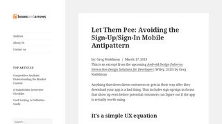 
                            5. Let Them Pee: Avoiding the Sign-Up/Sign-In Mobile Antipattern ...