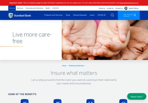 
                            4. Let us get you insurance quotes online | Standard Bank