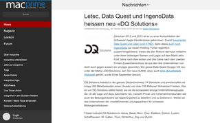 
                            6. Letec, Data Quest und IngenoData heissen neu «DQ Solutions»