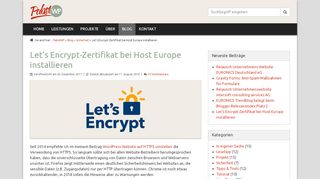 
                            9. Let's Encrypt-Zertifikat bei Host Europe installieren | PabstWP