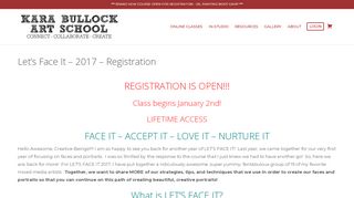 
                            10. Let's Face It - 2017 - Registration - Kara Bullock Art