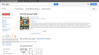 
                            12. Let's Go Europe 2009 - Google Books-Ergebnisseite