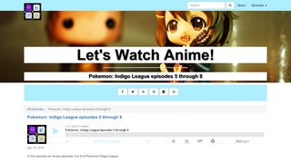 
                            12. Let's Watch Anime!: Pokemon: Indigo League episodes 5 through 8