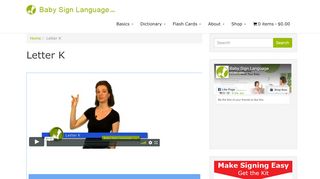 
                            7. Letter K - Baby Sign Language