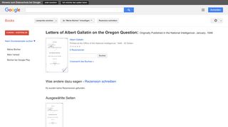 
                            8. Letters of Albert Gallatin on the Oregon Question: Originally ...