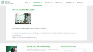 
                            6. Letzter Newsletter | Börse München