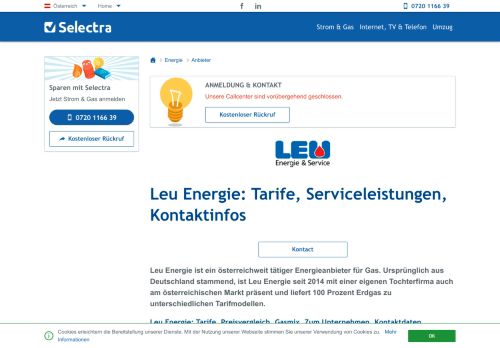 
                            13. Leu Energie: Tarife, Serviceleistungen, Kontaktinfos - Selectra.at