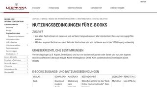 
                            11. Leuphana Universität Lüneburg: Nutzungsbedingungen für E-Books