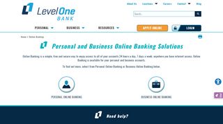 
                            9. Level One Bank > Online Banking