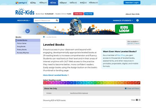 
                            13. Leveled Books - Raz-Kids