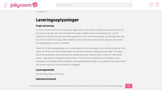 
                            5. Leveringsoplysninger | Jollyroom