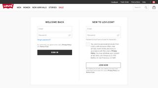 
                            6. Levi's® Customer Account Login and Registration | Levi's® CA