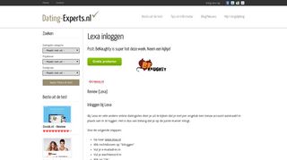 
                            10. Lexa inloggen | Dating-Experts.nl