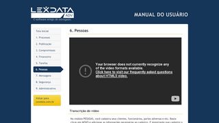 
                            8. Lexdata Gerenciador Jurídico - Manual do Usuário - Pessoas