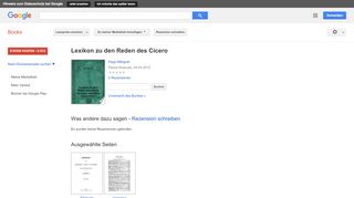 
                            9. Lexikon zu den Reden des Cicero - Google Books-Ergebnisseite