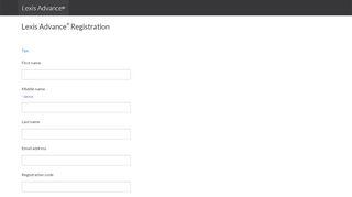 
                            3. Lexis Advance ® Registration - LexisNexis