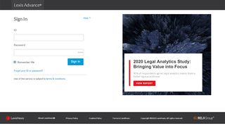 
                            3. Lexis Advance® - Sign In | LexisNexis