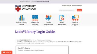 
                            10. Lexis®Library Login Guide | The Online Library